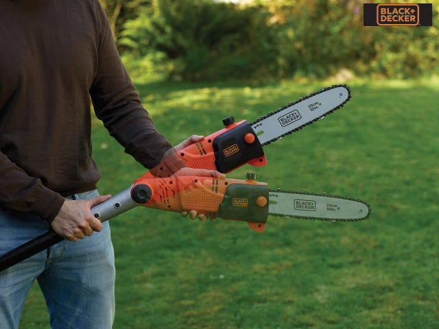 BLACK + DECKER PS7525 Corded Pole Saw 25cm Bar 800W Extendable 2.7m