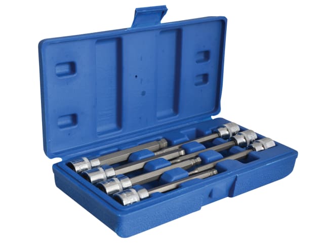 BlueSpot 3/8in Drive Extra Long Hex Ball Socket Bit Set 7 Piece 110mm