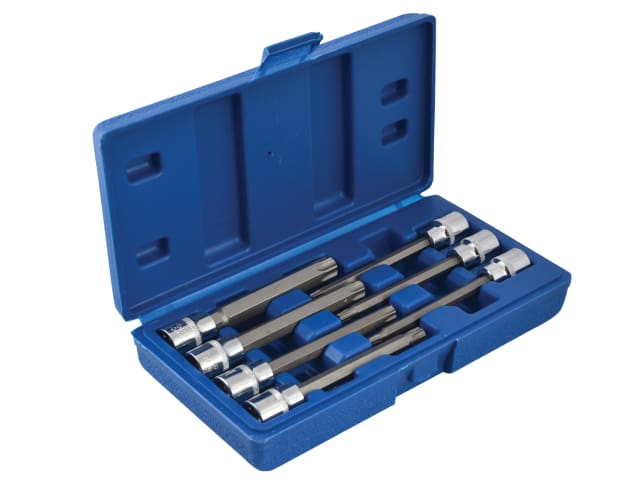 BlueSpot Tools 3/8in Drive Extra Long TORX Socket Bit Set 7 Piece T25-T60