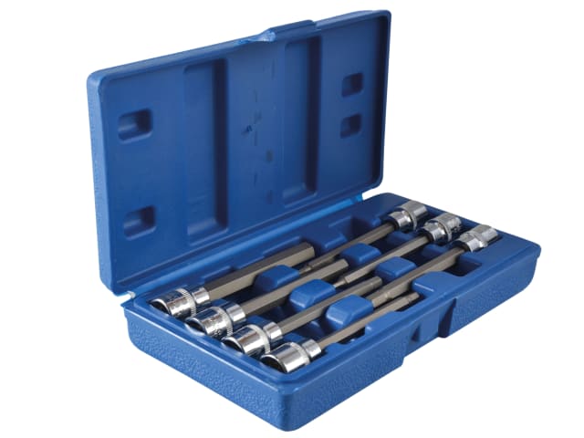 BlueSpot 3/8in Drive Extra Long Hex Socket Bit Set 7 Piece Chrome Vanadium