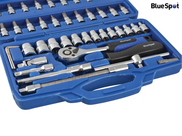 BlueSpot 46 Piece 1/4in Drive Socket & Bit Set with Storage Case