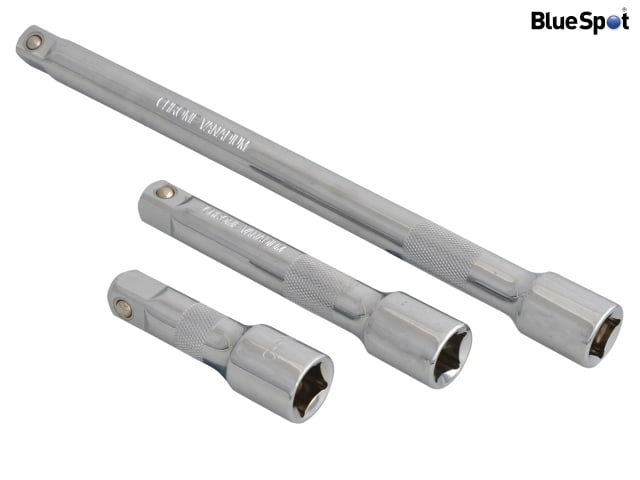 BlueSpot Tools 1/2in Drive CV Extension Bar Set 3 Piece Chrome Vanadium Steel