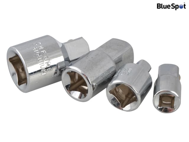 BlueSpot Tools 4 Piece Adaptor Set Chrome Vanadium Durable with Ball Bearings