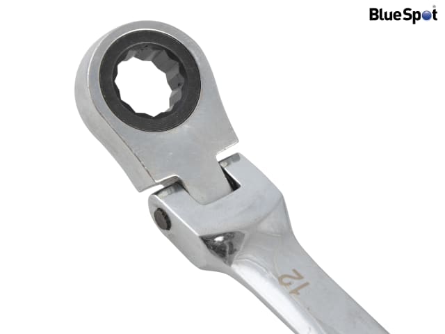 BlueSpot 8 Piece Flexible Head Ratchet Spanner Set 180Â° Chrome Vanadium Steel