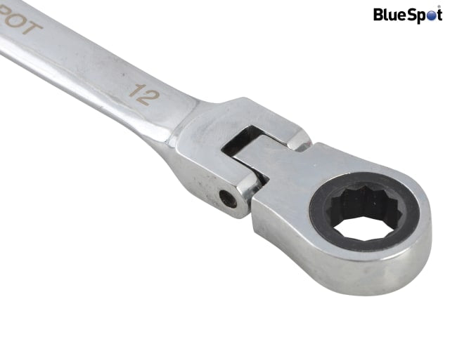 BlueSpot 8 Piece Flexible Head Ratchet Spanner Set 180Â° Chrome Vanadium Steel