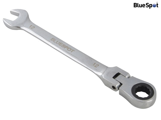 BlueSpot 8 Piece Flexible Head Ratchet Spanner Set 180Â° Chrome Vanadium Steel