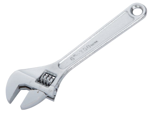 BlueSpot Tools 150mm Adjustable Wrench Chrome Plated Carbon Steel 21mm Capacity