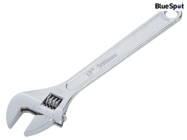 BlueSpot Tools 300mm Adjustable Wrench Chrome Plated Carbon Steel 35mm Capacity