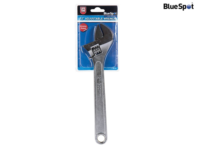 BlueSpot Tools 300mm Adjustable Wrench Chrome Plated Carbon Steel 35mm Capacity