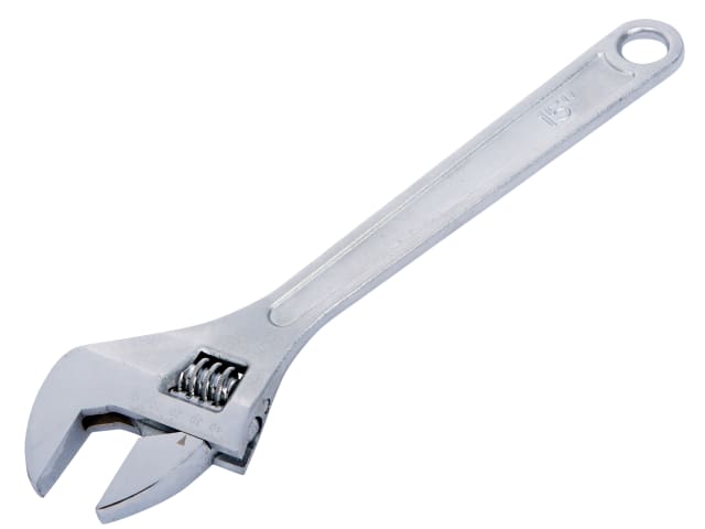 BlueSpot Tools 15in Adjustable Wrench 380mm Chrome Plated Carbon Steel