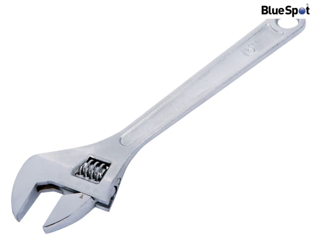 BlueSpot Tools 15in Adjustable Wrench 380mm Chrome Plated Carbon Steel