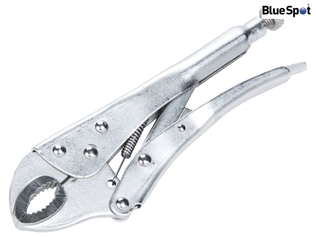 BlueSpot Tools 254mm Locking Pliers Curved Jaws Adjustable Quick Release