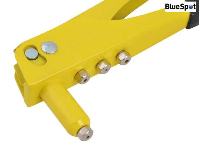 BlueSpot Hand Rivet Gun Kit with 60 Rivets and 4 Nozzle Sizes for DIY Use