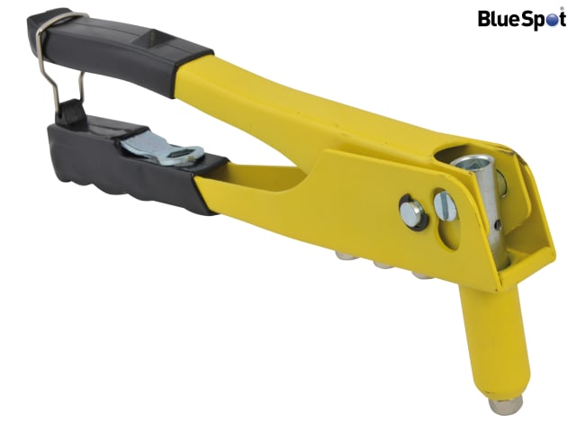 BlueSpot Hand Rivet Gun Kit with 60 Rivets and 4 Nozzle Sizes for DIY Use