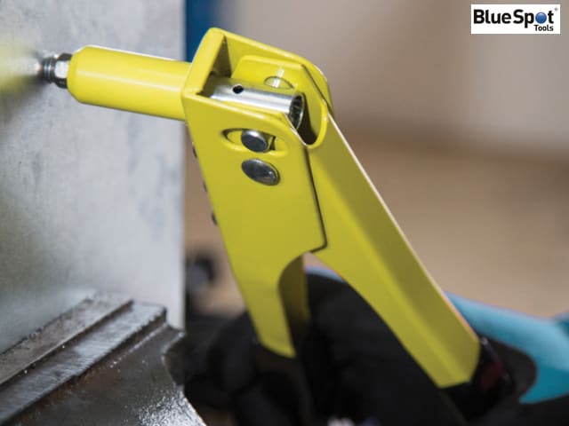 BlueSpot Hand Rivet Gun Kit with 60 Rivets and 4 Nozzle Sizes for DIY Use