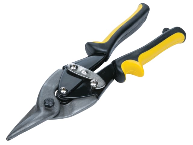 BlueSpot Tools Aviation Tin Snips Straight Cut 250mm 10in Durable Carbon Steel