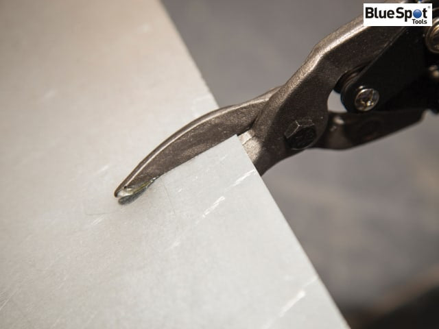 BlueSpot Tools Aviation Tin Snips Straight Cut 250mm 10in Durable Carbon Steel