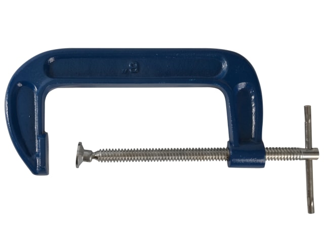 BlueSpot Tools Fine Thread G-Clamp 100mm 4in Malleable Cast Iron Strong Grip