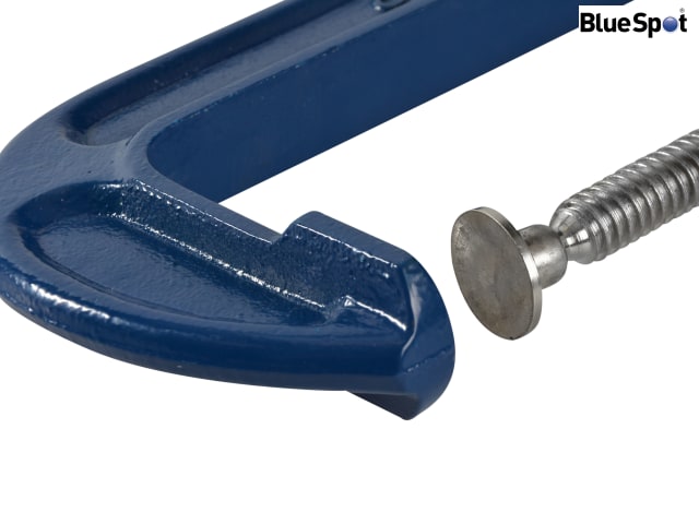 BlueSpot Tools Fine Thread G-Clamp 100mm 4in Malleable Cast Iron Strong Grip