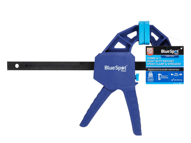 BlueSpot Tools Heavy-Duty Ratchet Speed Clamp & Spreader 150mm 100kg Capacity