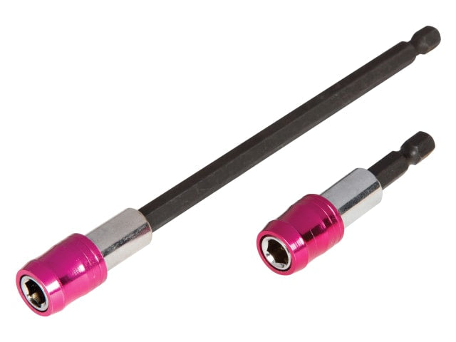 BlueSpot 2 Piece Magnetic Quick Adaptor Set 1/4in Shank 60mm 150mm Extensions