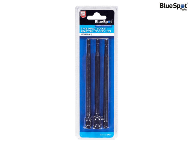 BlueSpot Tools 3 Piece Impact Socket Adaptor Set Chrome Vanadium Steel