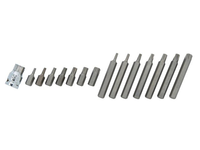 BlueSpot 15 Piece TORX Bit Set with Carry Case, Chrome Vanadium Steel