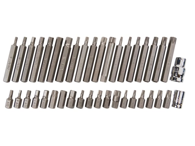 BlueSpot 40 Piece Mixed Hex Spline & TORX Bit Set with Carrying Case