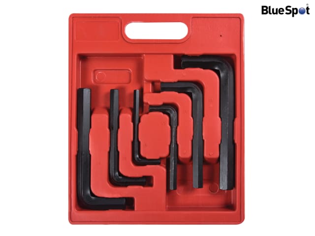 BlueSpot Jumbo Hex Key Set 6 Piece Heat Treated Steel 8-19mm with Case