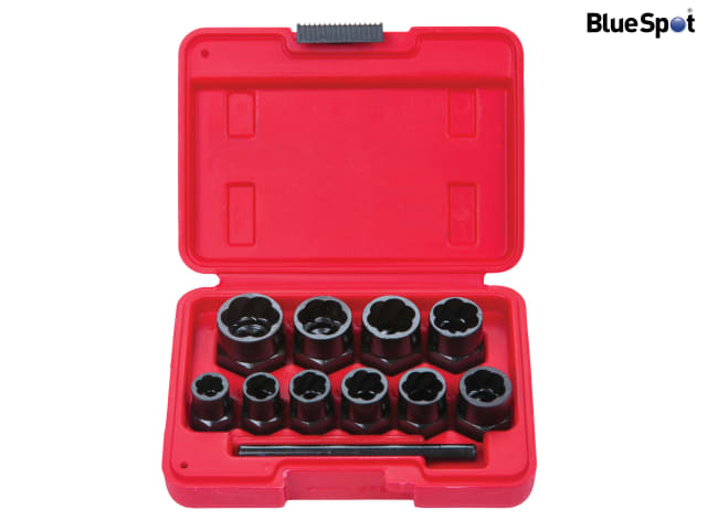 BlueSpot Tools 10 Piece Bolt Remover Set 9-19mm Chrome Molybdenum Steel