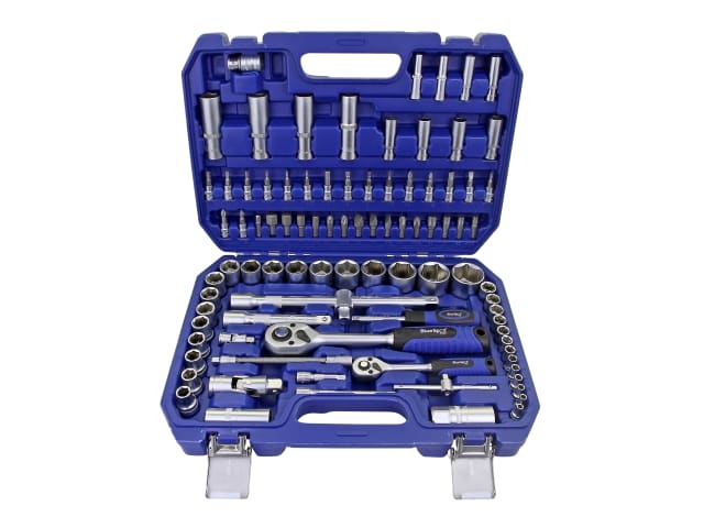 BlueSpot Tools 94 Piece Metric Socket Set 1/2in & 1/4in Chrome Vanadium