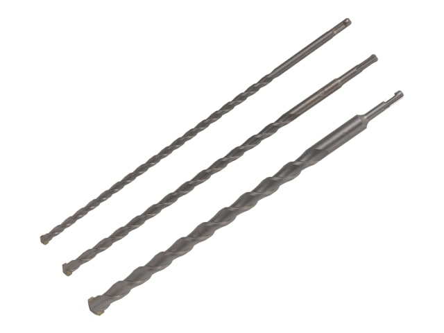 BlueSpot Tools 3 Piece SDS Plus Masonry Drill Bit Set 450mm Carbide Tipped
