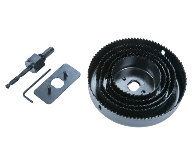 BlueSpot Tools 8 Piece Multi Holesaw Set 64-127mm for Wood and Metal