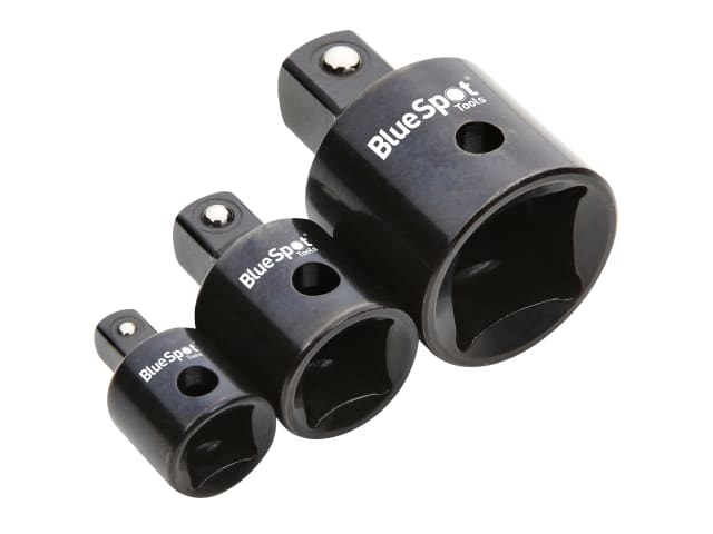 BlueSpot Tools 3Piece Impact Adaptor Set ChromeVanadium Durable Corrosion Resis.