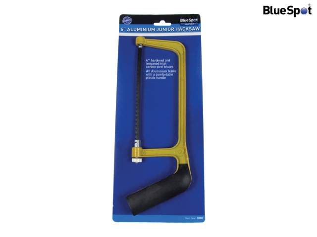 BlueSpot Tools Junior Hacksaw 150mm Aluminium Frame Comfortable Handle