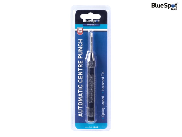 BlueSpot Tools Automatic Centre Punch with Spring-Loaded Hardened Tip