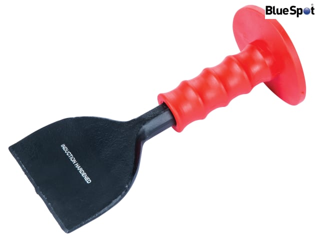 BlueSpot Tools 100mm Brick Bolster with Hand Guard Heavy-Duty Grip Steel