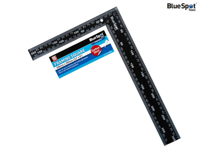 BlueSpot Tools Framing Square 300 x 200mm Carbon Steel for Carpentry Roofing