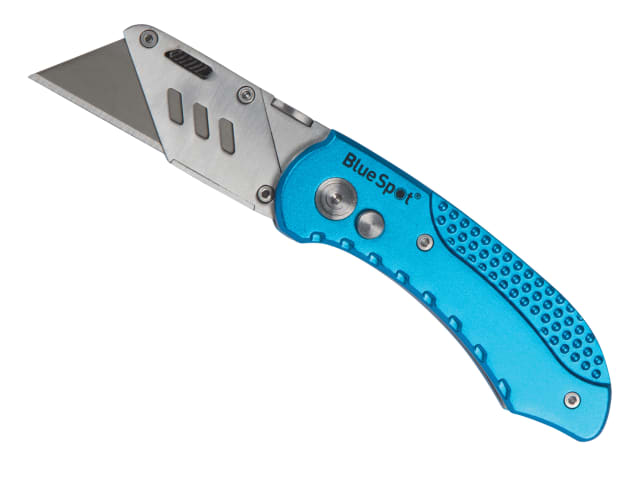 BlueSpot Tools Professional Folding Utility Knife with Zinc Alloy Handle