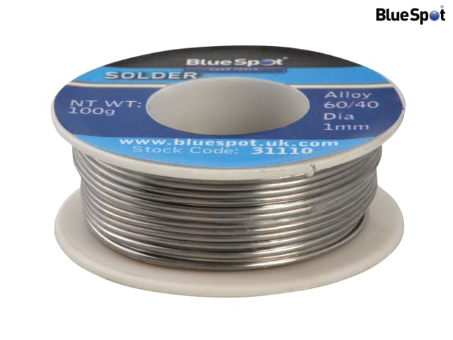BlueSpot Tools 100g Flux Covered Solder 60/40 Tin Lead for Electrical Work