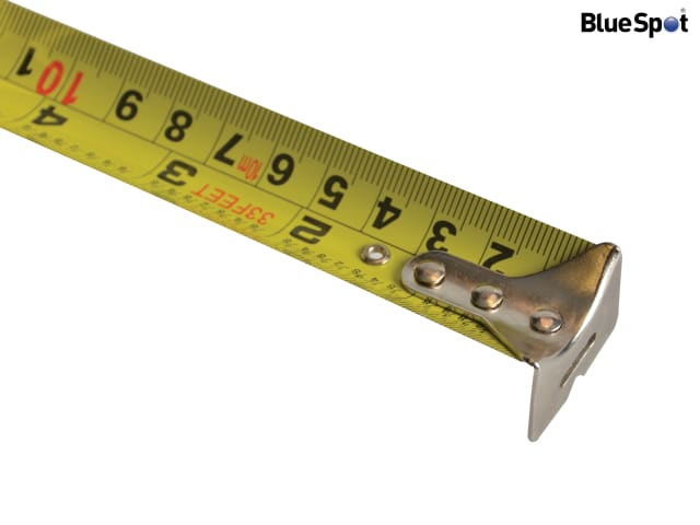 BlueSpot Tools Broad Buddy Pocket Tape 10m/33ft Extra Wide Steel Blade