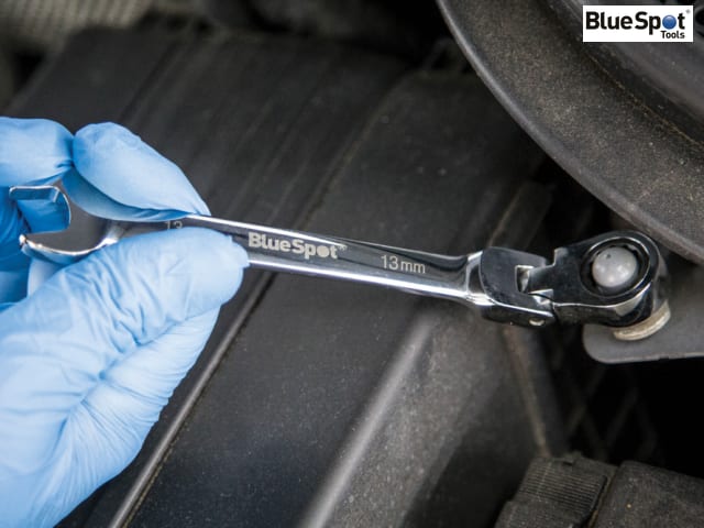BlueSpot 6 Piece Flexible Head Ratchet Set 180Â° Pivoting Chrome Vanadium