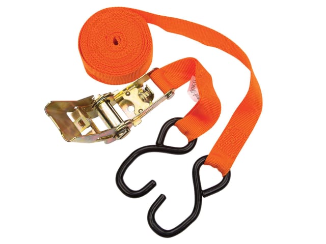 BlueSpot Tools 15ft Ratchet Tie-Down Strap 90kg Capacity with Hooks