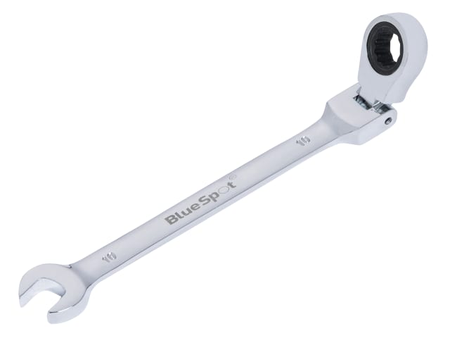 BlueSpot 10mm Flexible Head Ratchet Spanner 180Â° Chrome Vanadium Steel