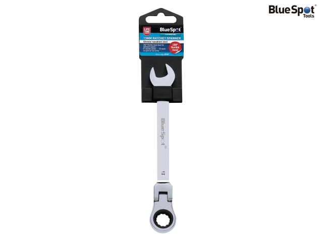 BlueSpot 13mm Flexible Head Ratchet Spanner 180Â° Chrome Vanadium Steel