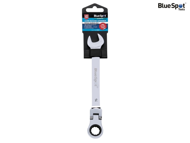 BlueSpot 14mm Flexible Head Ratchet Spanner 180Â° Chrome Vanadium Steel