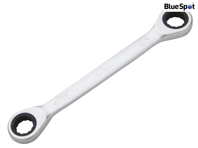 BlueSpot Tools Double End Ratchet Spanner 17-19mm Chrome Vanadium Steel