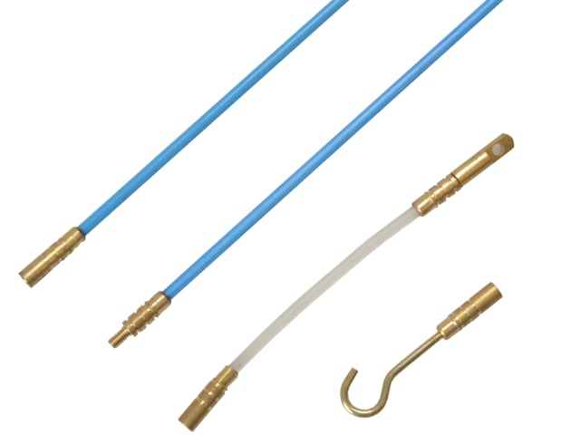 BlueSpot Tools 10 Piece 1m Cable Access Kit with Reinforced Polyester Rods