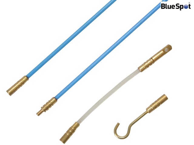 BlueSpot Tools 10 Piece 1m Cable Access Kit with Reinforced Polyester Rods