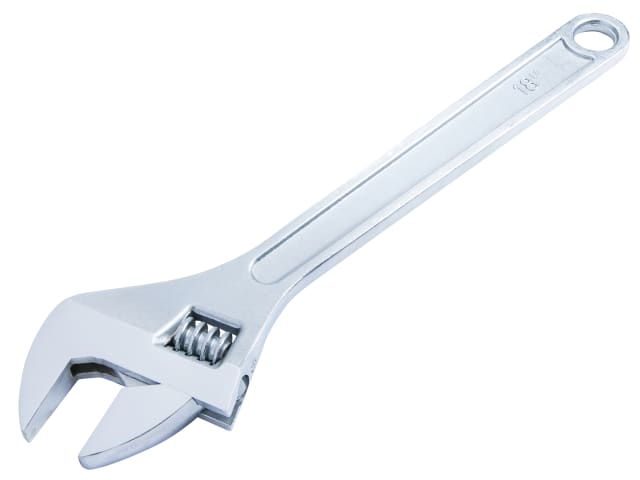 BlueSpot 450mm Adjustable Wrench Chrome Plated Carbon Steel Extra Long Handle